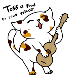 Toss a food to your cat prince!