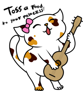 Toss a food to your cat princess!